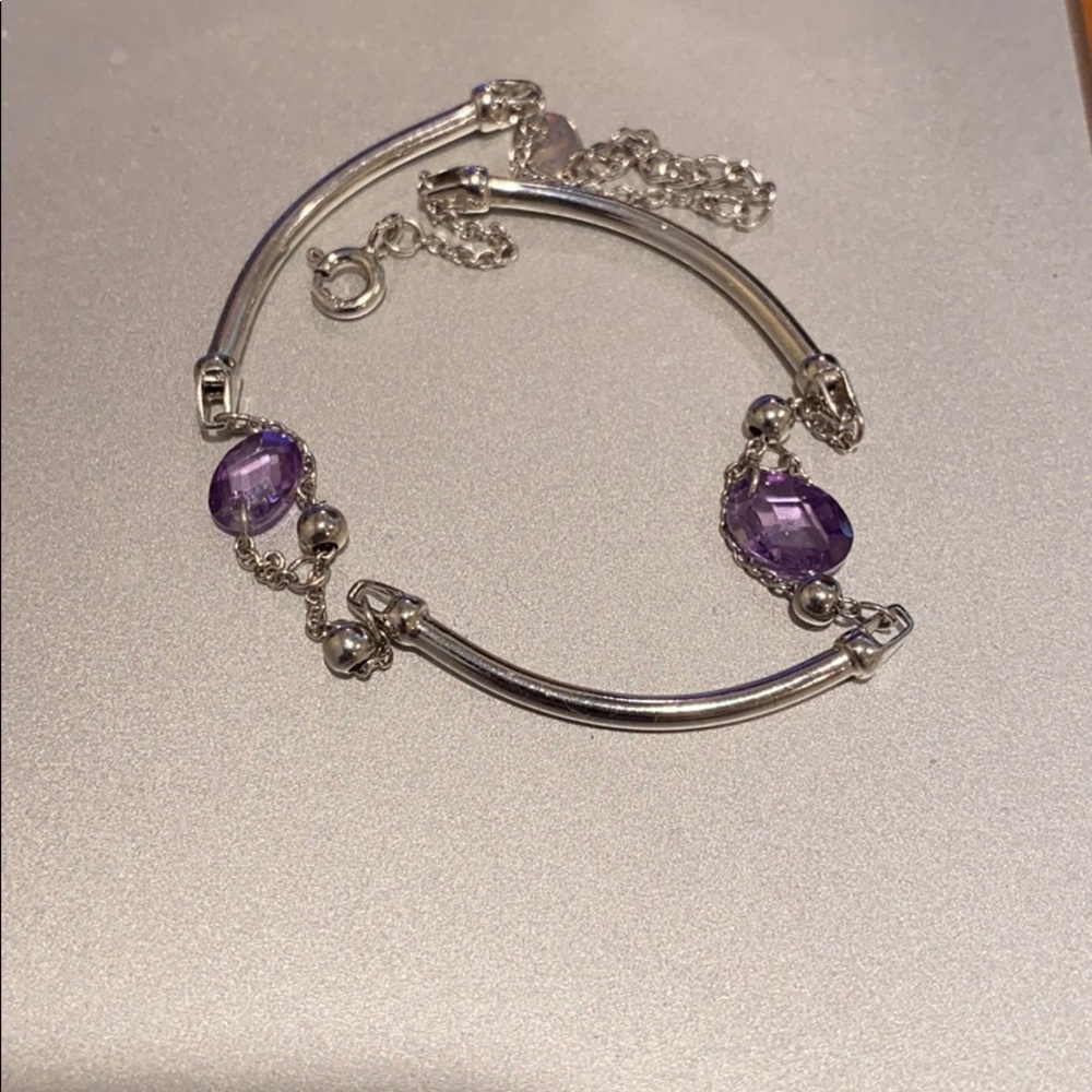 Amethyst Sterling Silver Bracelet